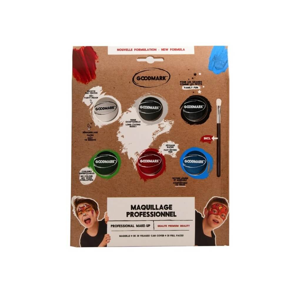 Palette 6 Pots Maquillage Garçon + Pinceau - G02080452 - Maquillage en Tube & Palettes