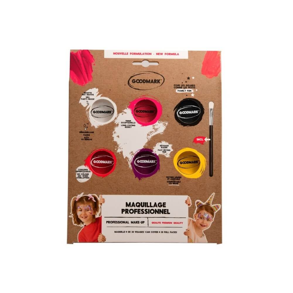 Palette 6 Pots Maquillage Fille + Pinceau - G02080453 - Maquillage en Tube & Palettes