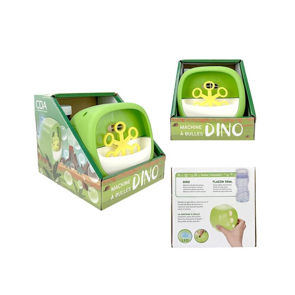Souffleur à Bulles DINO + Recharge 50 ml - 36661 - Bulles de Savon