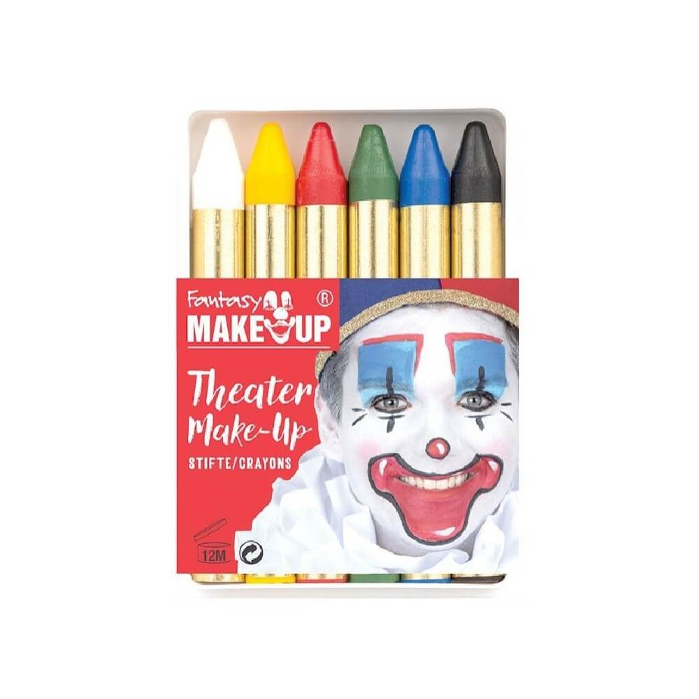 Boîte 6 Crayons Gras Maquillage Assortis - 33002 - Maquillage en Tube & Palettes