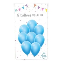 8 Ballons Bleu Ciel 30 cm - 36424CI - Ballons latex
