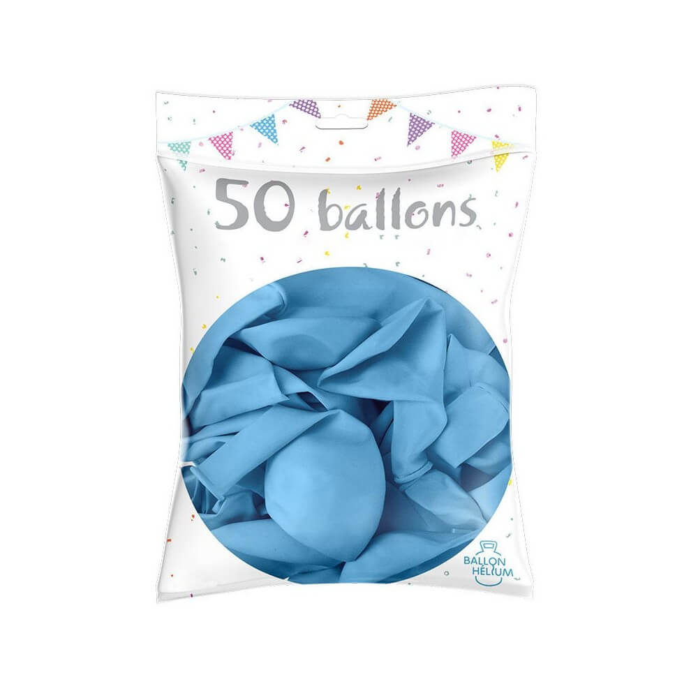 50 Ballons Latex Bleu Ciel 30 cm - 36200CI - Ballons latex