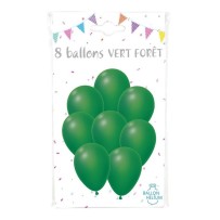 8 Ballons vert foncé 30 cm - 36424VF - Ballons latex