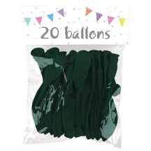 20 Ballons latex vert foncé 25 cm - 36017 - Ballons latex