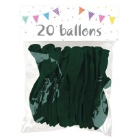 20 Ballons latex vert foncé 25 cm - 36017 - Ballons latex