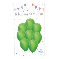 8 Ballons vert clair 30 cm - 36424VC - Ballons latex