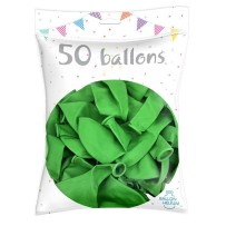 50 Ballons latex vert clair 30 cm - 36200VC - Ballons latex