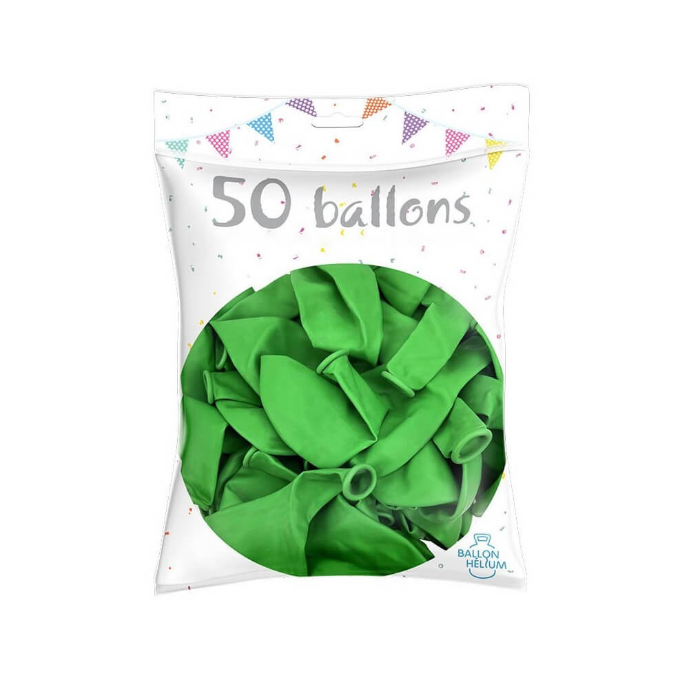 50 Ballons latex vert clair 30 cm - 36200VC - Ballons latex