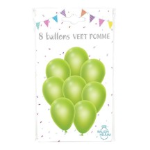 8 Ballons vert pomme 30 cm - 36424VO - Ballons latex