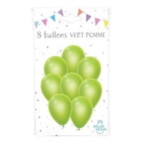 8 Ballons vert pomme 30 cm - 36424VO - Ballons latex