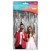 Rideau frangé argent 100 x 200 cm - 36624AR - Rideaux