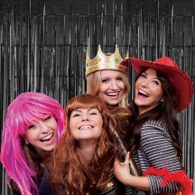 Rideau frangé noir 100 x 200 cm - 36624NO - Rideaux