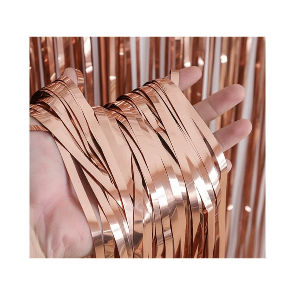 Rideau frangé rose gold 100 x 200 cm - 36624RG - Rideaux