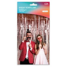 Rideau frangé rose gold 100 x 200 cm - 36624RG - Rideaux