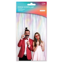 Rideau frangé irisé 100 x 200 cm - 36624IRT - Rideaux