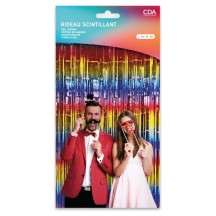 Rideau foil multicolore disco 200 x 100 cm - 36794 - Rideaux