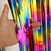 Rideau foil multicolore disco 200 x 100 cm - 36794 - Rideaux
