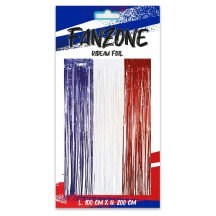 Rideau foil tricolore bleu blanc rouge 200 x 100 cm - 36780 - Rideaux