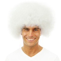 Perruque afro - blanc - 64465 - Perruques