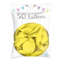 50 Ballons Latex Jaune 30 cm - 36200JA - Ballons latex