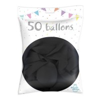 50 Ballons Latex Noir 30 cm - 36200NO - Ballons latex