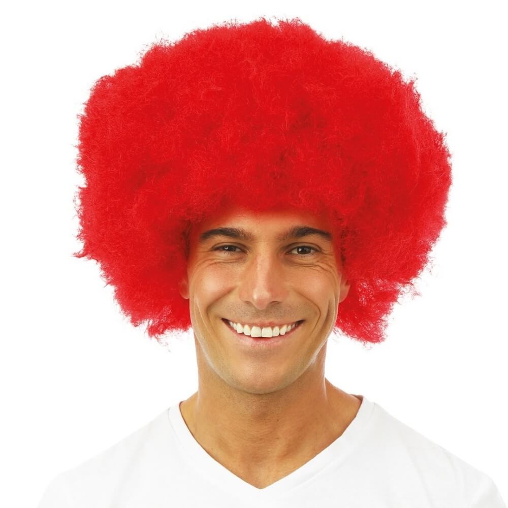 Perruque afro - rouge - 64468 - Perruques