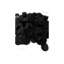 80g de confettis XXL Diam 5 cm Noir papier de soie en boite décorée - 22602JFNO - Confettis