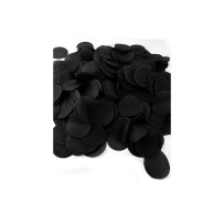 80g de confettis XXL Diam 5 cm Noir papier de soie en boite décorée - 22602JFNO - Confettis