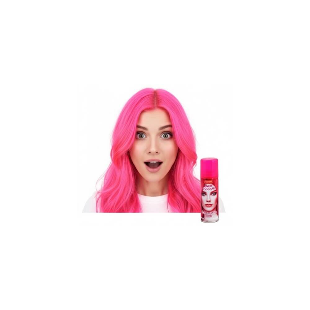 Laque à cheveux 125ml Rose Fluo – Coloration temporaire - 30100 - Laques à Cheveux Colorées