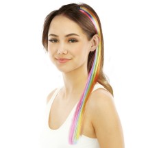 Mèche multicolore à clipser - 48 cm - 66635 - Perruques