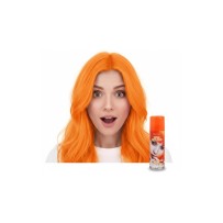 Laque à cheveux 125ml Orange Fluo – Coloration temporaire - 30103 - Laques à Cheveux Colorées