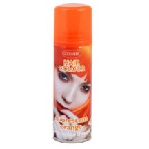 Laque à cheveux 125ml Orange Fluo – Coloration temporaire - 30103 - Laques à Cheveux Colorées