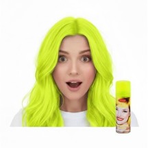 Laque à cheveux 125ml Jaune Fluo – Coloration temporaire - 30102 - Laques à Cheveux Colorées