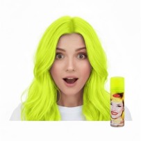 Laque à cheveux 125ml Jaune Fluo – Coloration temporaire - 30102 - Laques à Cheveux Colorées