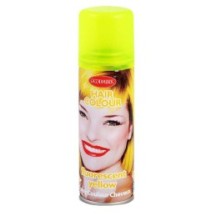 Laque à cheveux 125ml Jaune Fluo – Coloration temporaire - 30102 - Laques à Cheveux Colorées