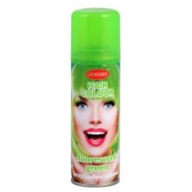 Laque à cheveux 125ml Vert Fluo – Coloration temporaire - 30105 - Laques à Cheveux Colorées