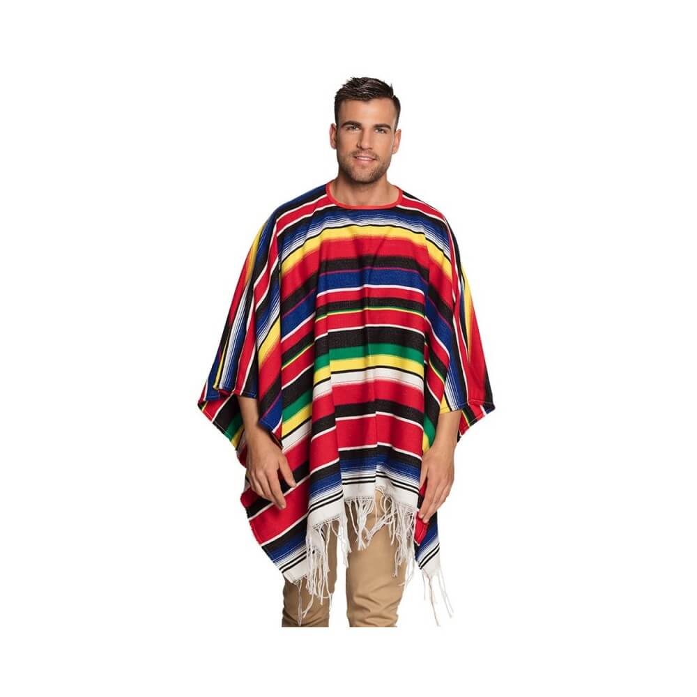 Poncho Rodrigo 140 x 155 cm – Déguisement Mexicain - B54420 - Costumes adulte