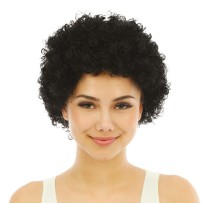 Perruque courte frisée - noir - 68007 - Perruques