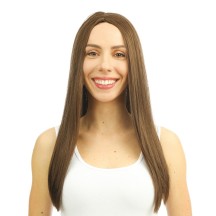 Perruque longue raide - brun - 60 cm - 68042 - Perruques