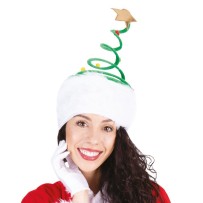 Chapeau Sapin de Noël à Ressort Vert Adulte - 22376 - Chapeaux