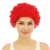 Perruque courte frisée - rouge - 68050 - Perruques