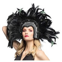 Coiffe plumes Showgirl – Accessoire Cabaret - B00375 - Chapeaux