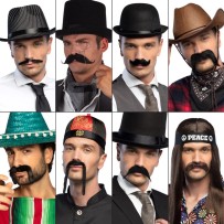 Moustache – 8 Modèles Assortis - B01820 - Barbes et moustaches
