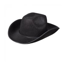 Chapeau Cowboy Feutre Noir – Style Western - B04071 - Chapeaux