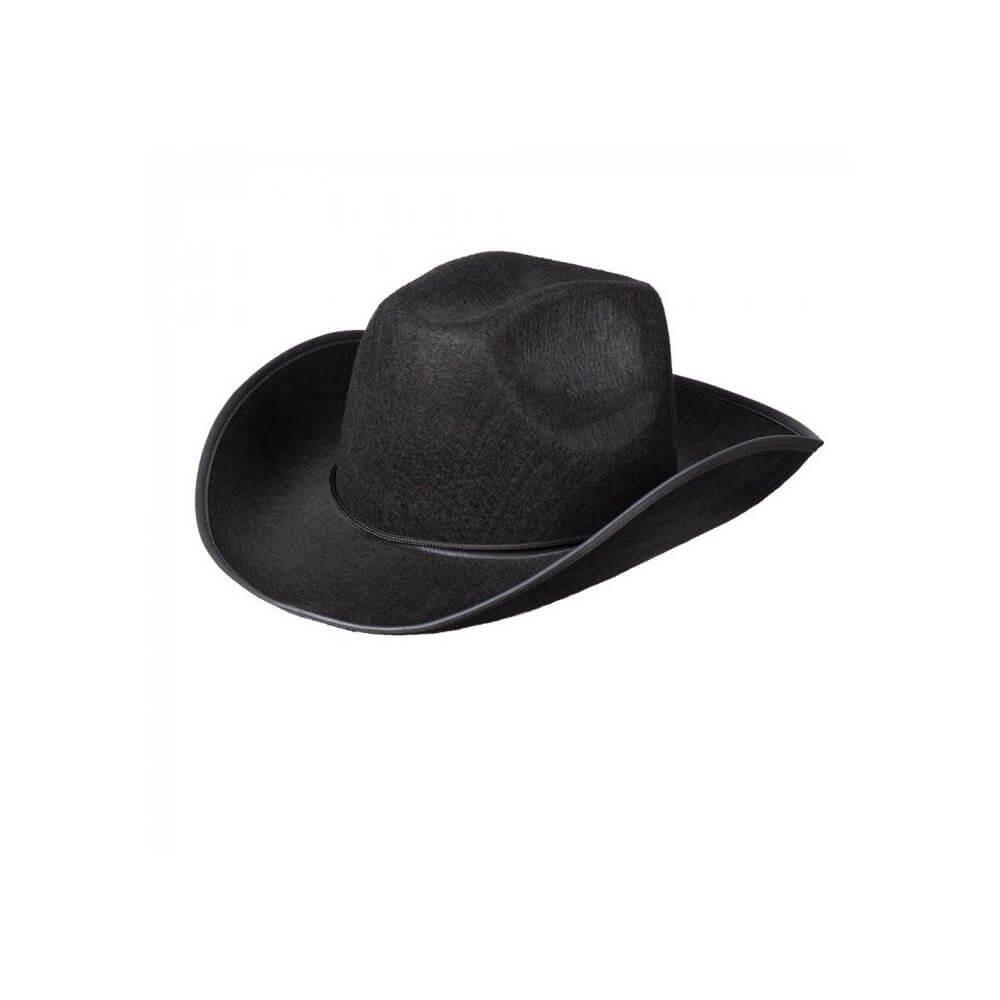 Chapeau Cowboy Feutre Noir – Style Western - B04071 - Chapeaux