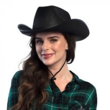 Chapeau Cowboy Feutre Noir – Style Western - B04071 - Chapeaux