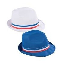 Borsalino Ruban Bleu Blanc Rouge – Couleur Aléatoire Adulte - 22389 - Chapeaux