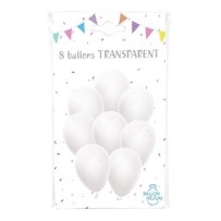 8 Ballons Transparants 30 cm - 36424TR - Ballons latex