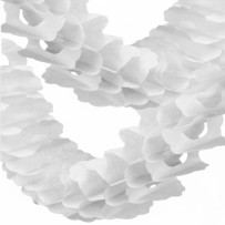 Guirlande zinnia 4m BLANC - 03201BL - Guirlandes en Papier