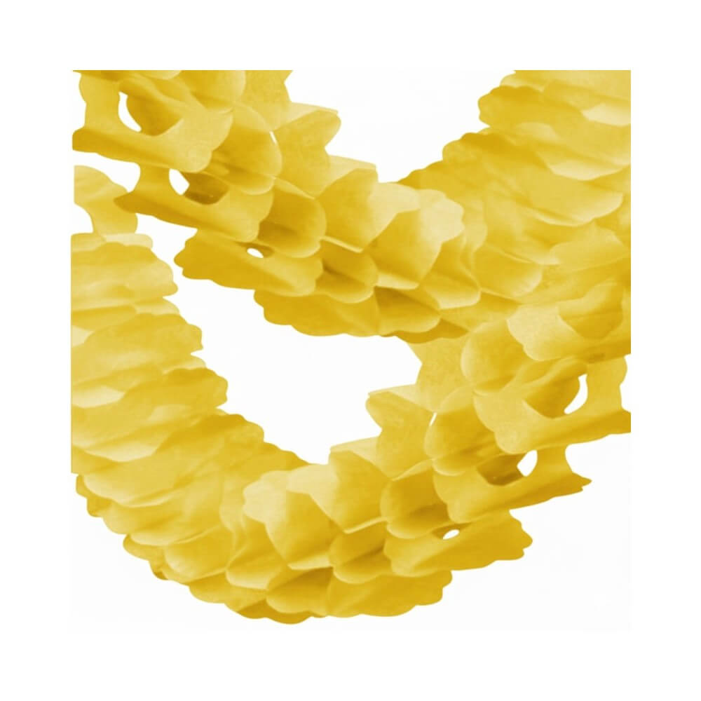 Guirlande Zinnia 4 m Jaune – Décoration Festive - 03201JA - Guirlandes en Papier